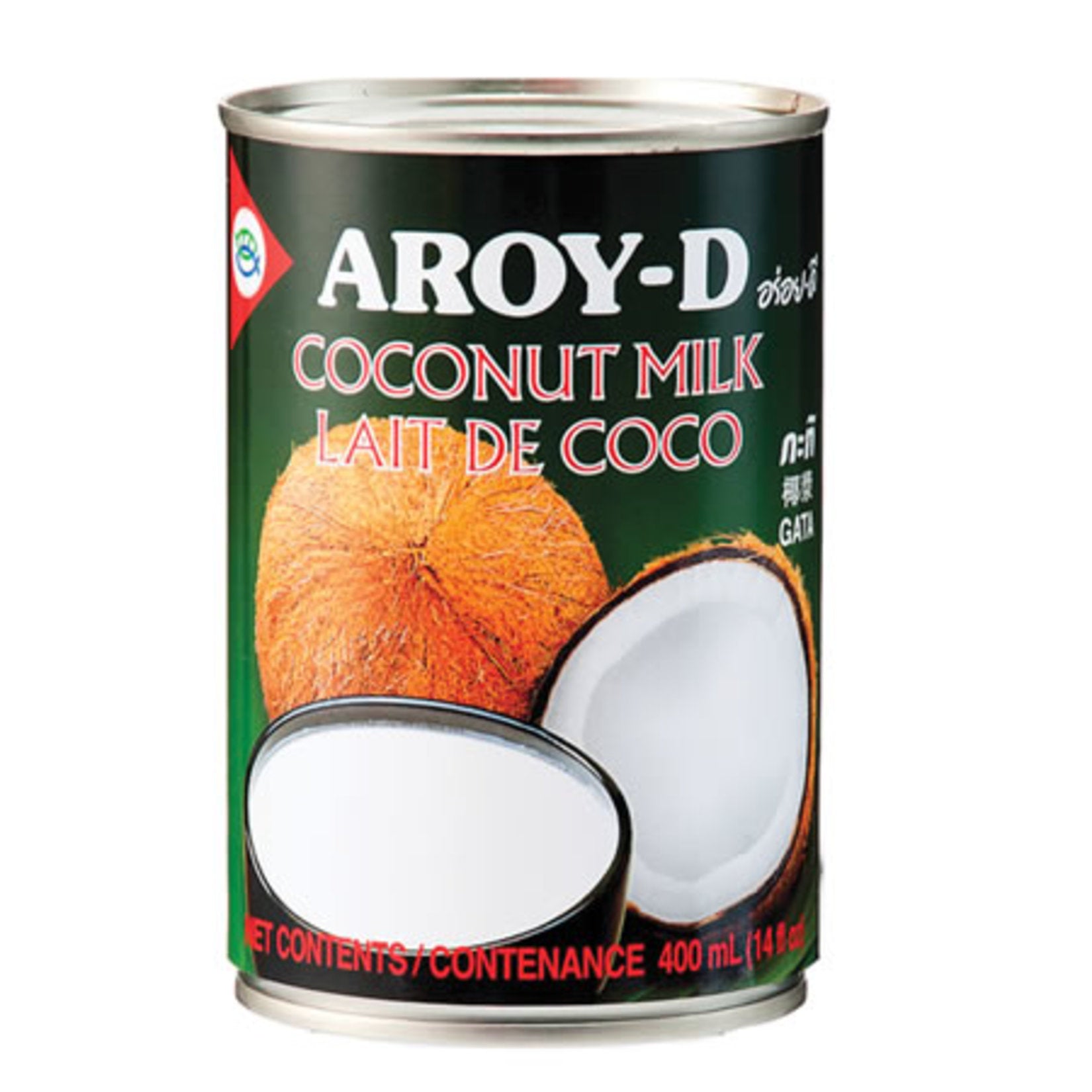 Aroy-D Coconut Milk is a rich and creamy kitchen essential made with 70% coconut extract for full-bodied flavor and smooth texture.