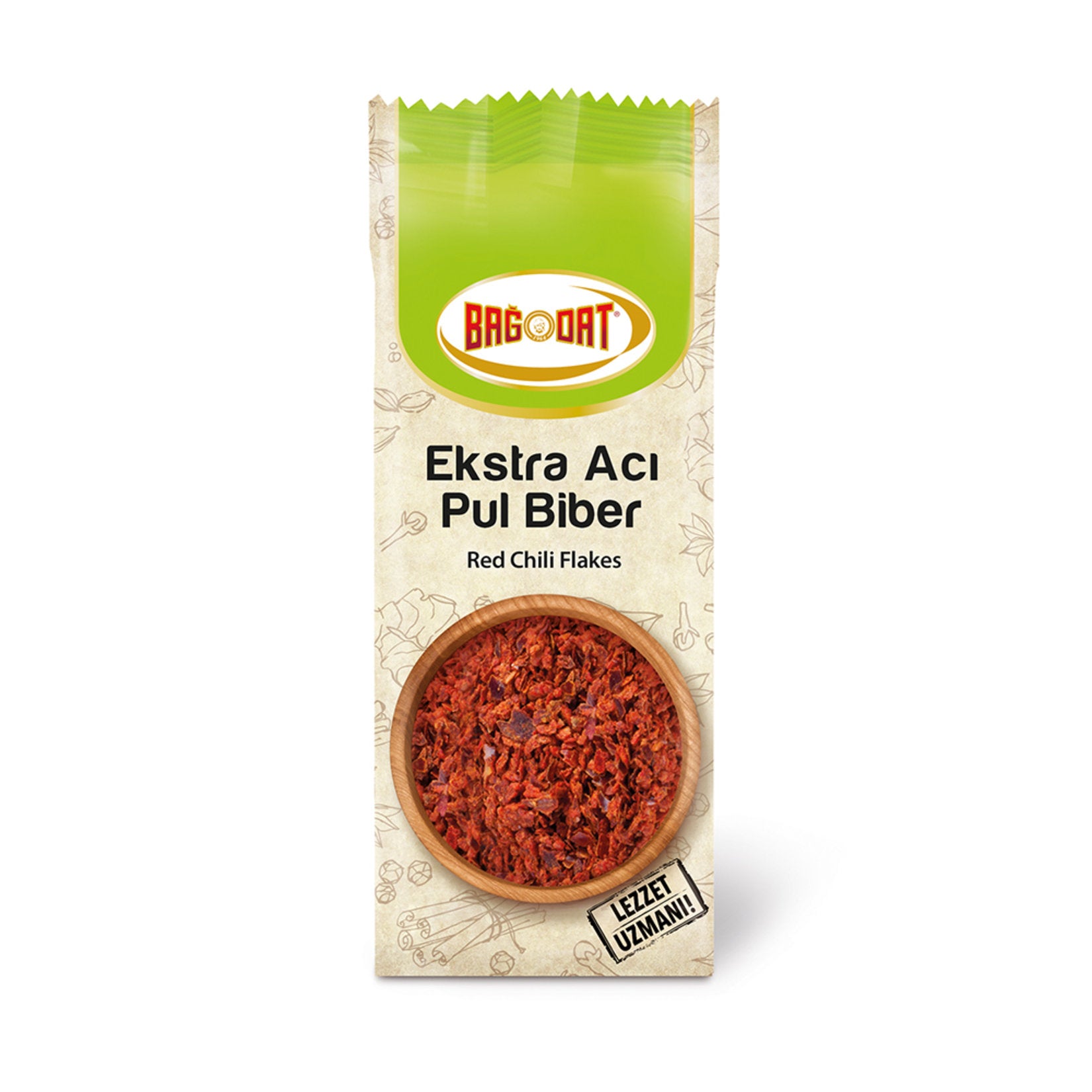 Bağdat Ekstra Acı Pul Biber brings bold, fiery heat to your kitchen.