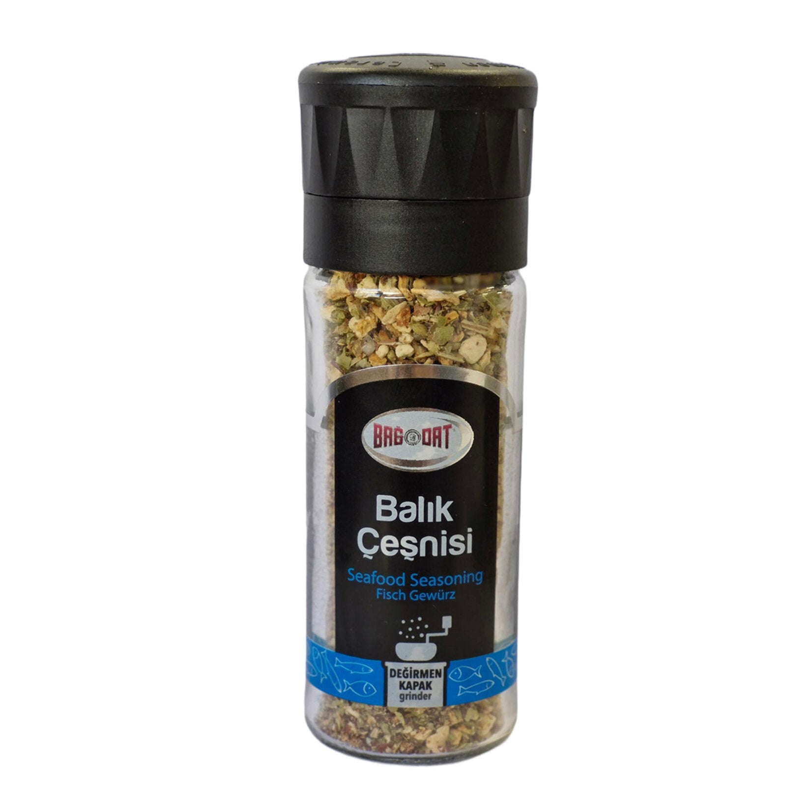 Enhance your seafood dishes with the bold and zesty flavor of Bagdat Fish Seasoning Grinder.