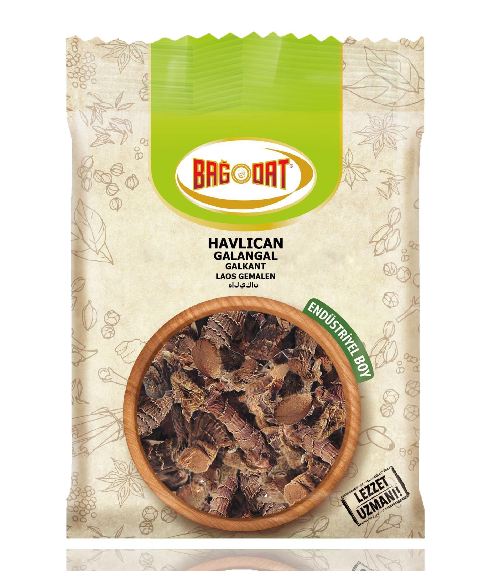 Bagdat Galangal Whole is a bold, aromatic spice (known in Turkish as Havlican) prized for its warm, peppery-ginger notes.