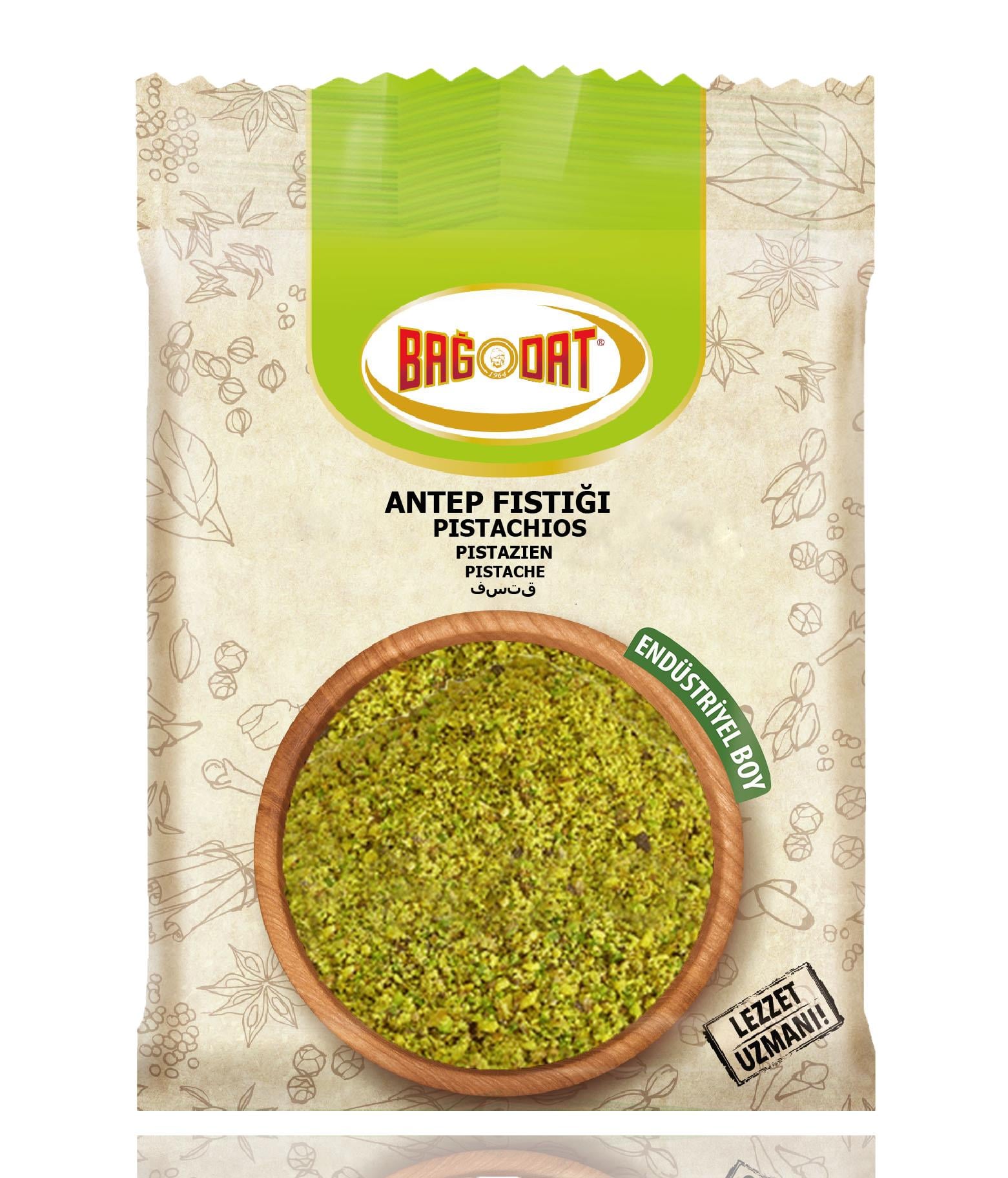 Bagdat Pistachio Powder is finely ground Antep pistachio (Gaziantep-style), made to bring a rich, nutty pistachio taste and vibrant aroma to your favorite desserts.