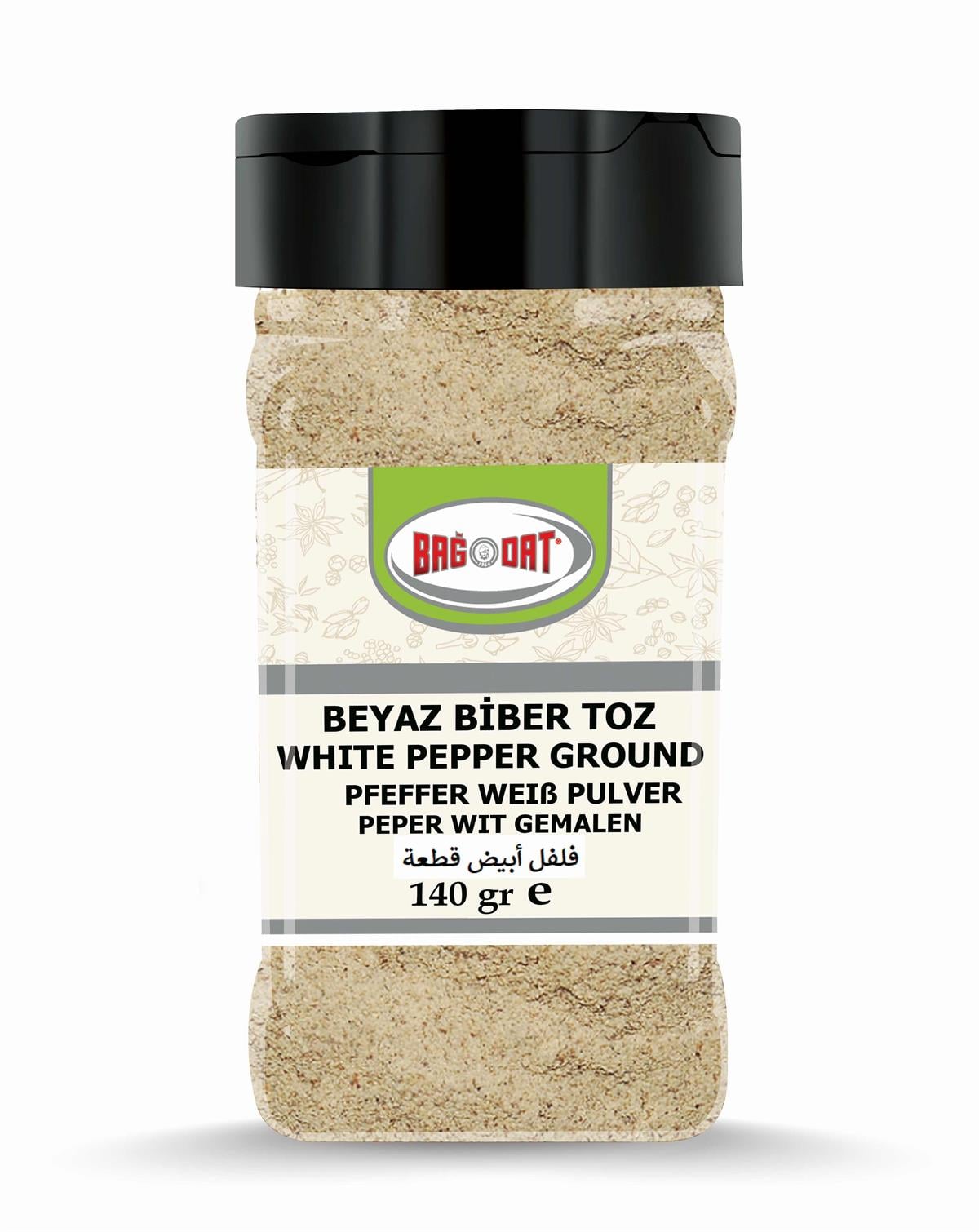 Bağdat White Pepper Powder is a finely ground spice made from high-quality white peppercorns, offering a smooth heat and earthy aroma that enhances a wide variety of dishes.