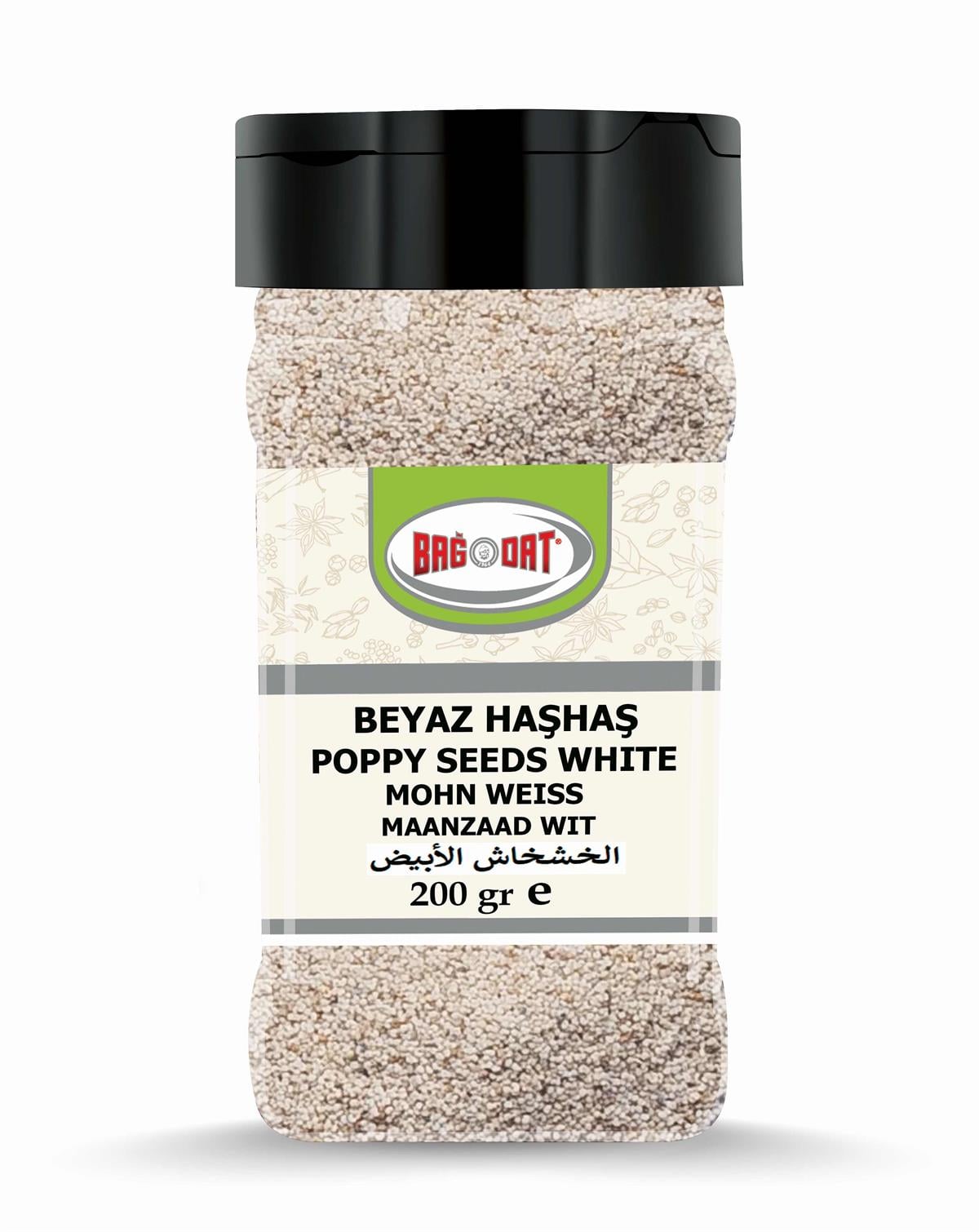 Bagdat White Poppy Seeds are a staple ingredient in Turkish and Middle Eastern kitchens, known for their mild, nutty flavor and delicate crunch.