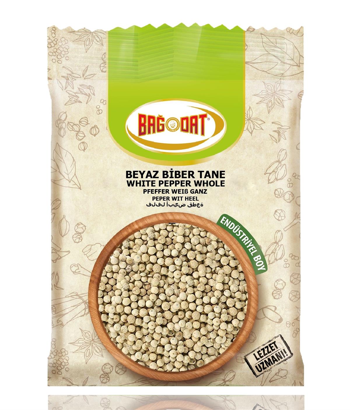 Add clean, bright heat to your cooking with Bağdat Whole White Peppercorns.