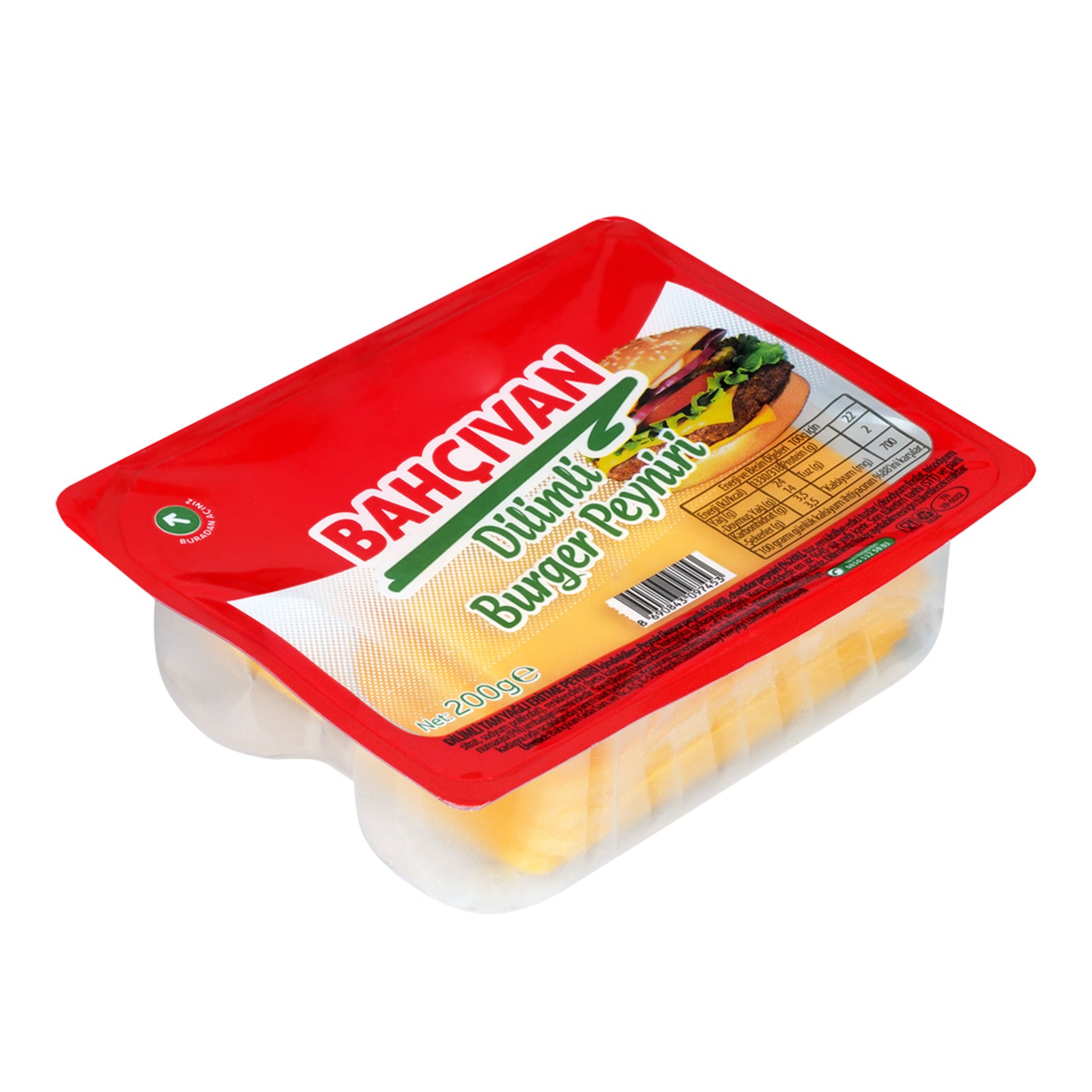 Bahçıvan Burger Cheese Slices are specially crafted for perfectly melted, flavorful burgers and sandwiches.