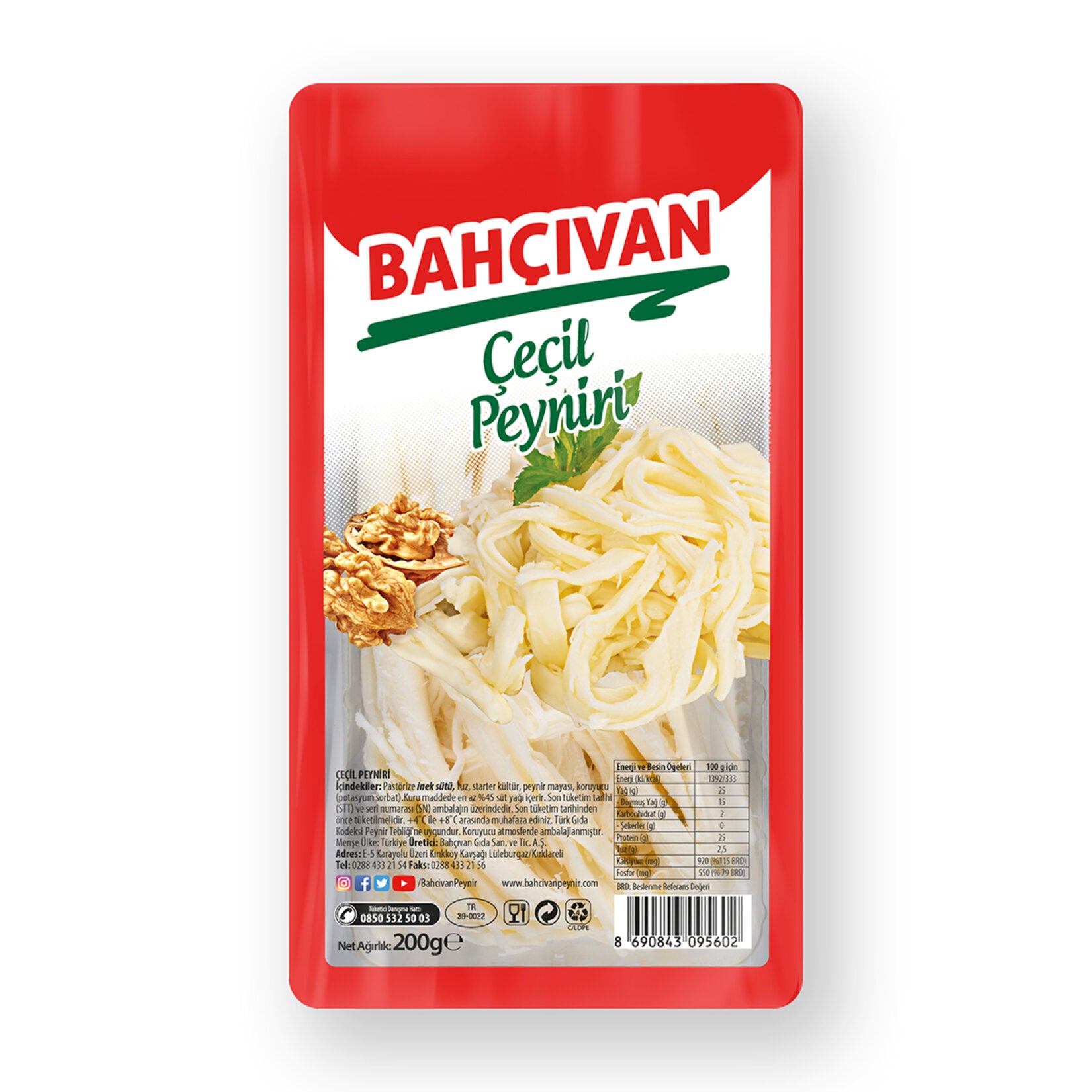 Bahçıvan Çeçil Peyniri is a traditional Turkish string cheese known for its fibrous texture and lightly salty, milky flavor.