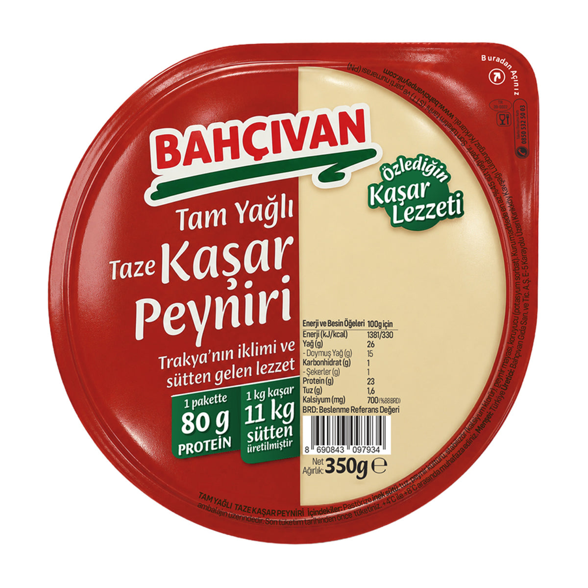 Bring the rich, melty taste of fresh Kasar cheese to your kitchen with Bahçıvan.