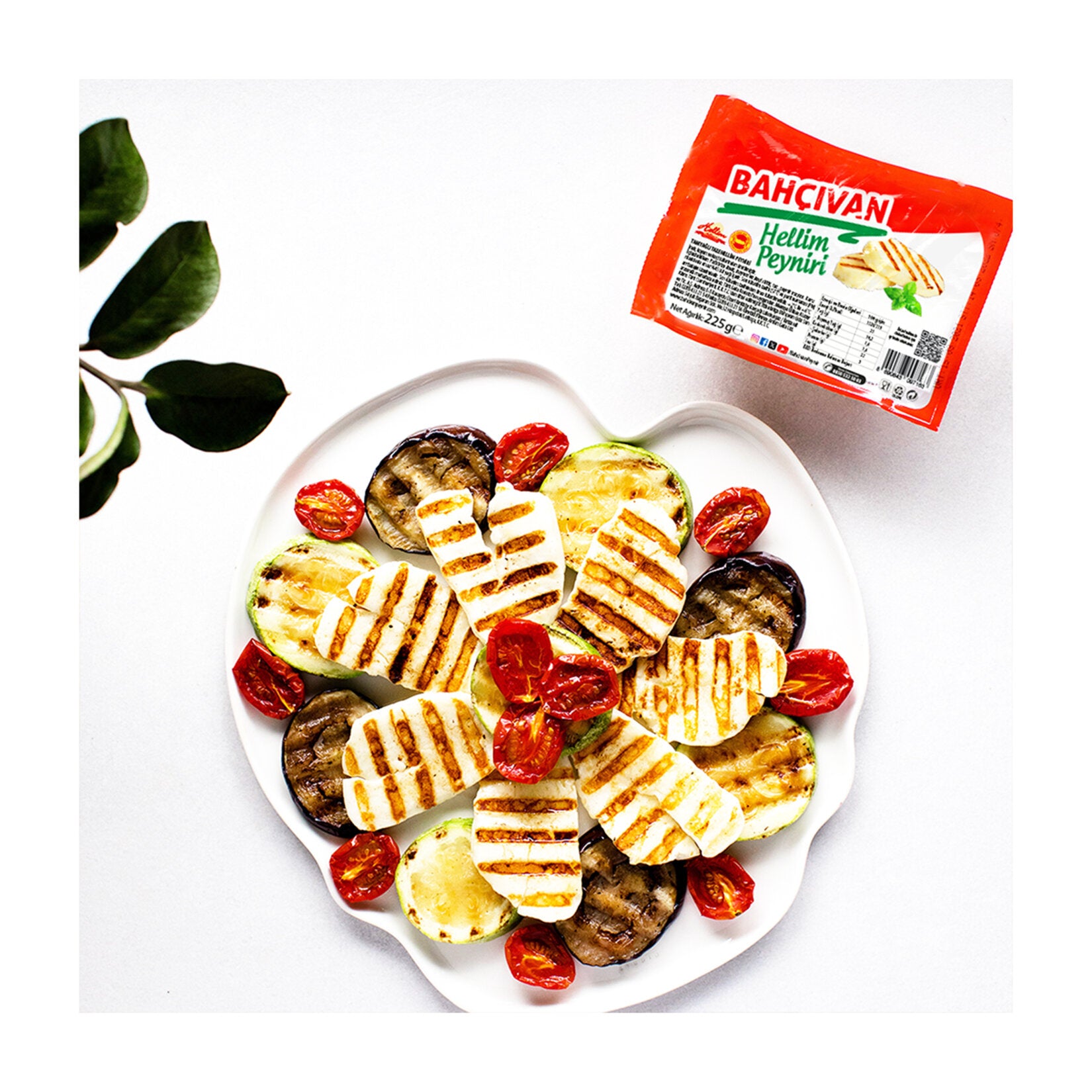 Bahçıvan Hellim Peyniri is a traditional Mediterranean-style grilling cheese made from a rich blend of pasteurized cow, sheep, and goat milk.