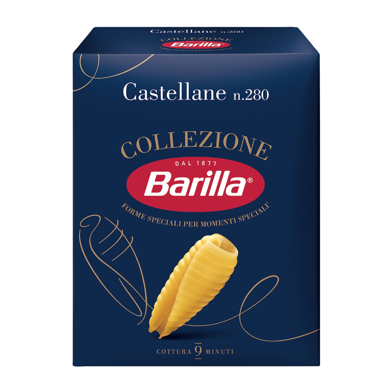 Barilla Castellane Pasta brings the taste of traditional Italian pasta to your kitchen with its unique shell-like shape, perfect for holding rich sauces.