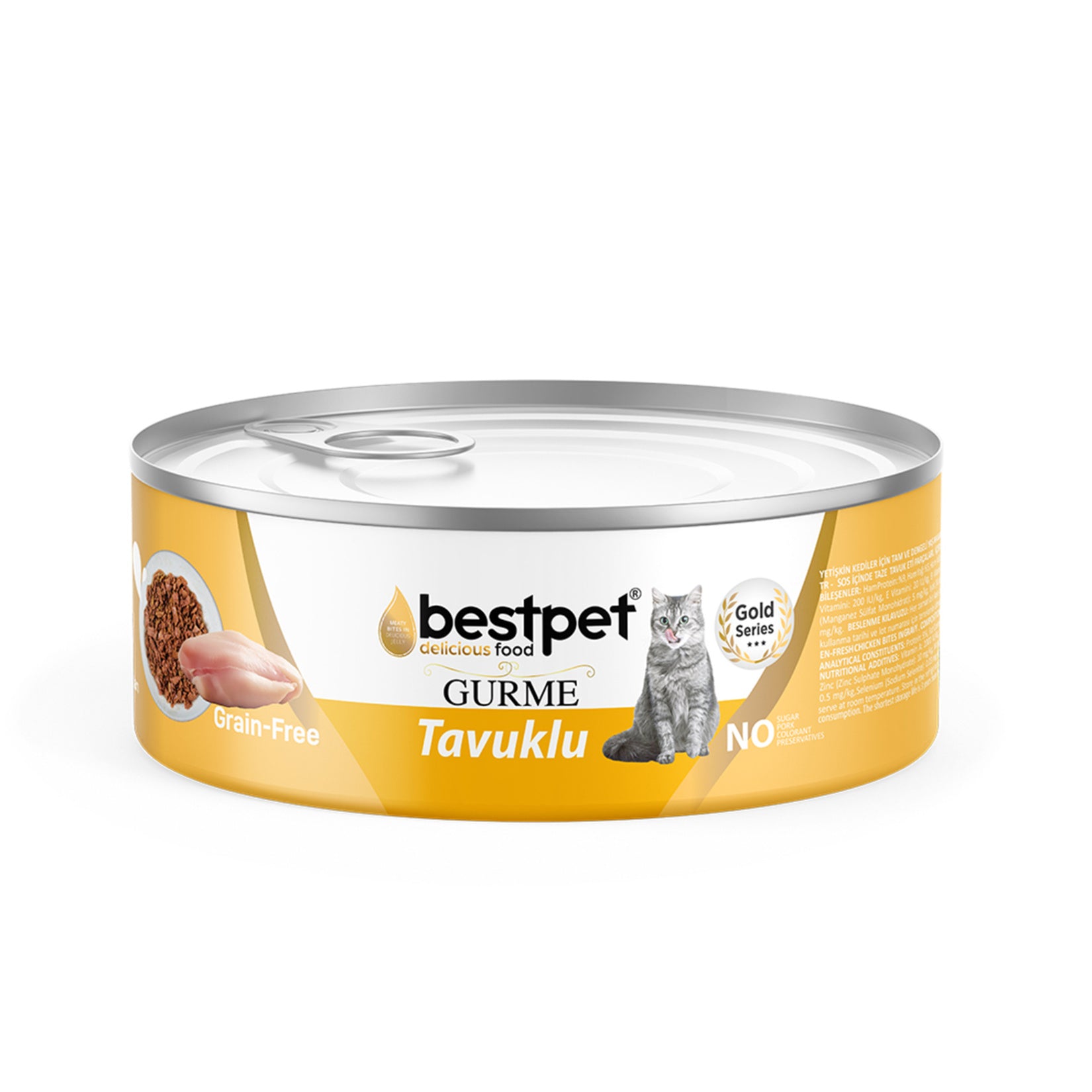 Bestpet Adult Cat Food Chicken in Gravy 85 g is a savory wet food made with fresh chicken pieces in gravy, specially formulated for adult cats.