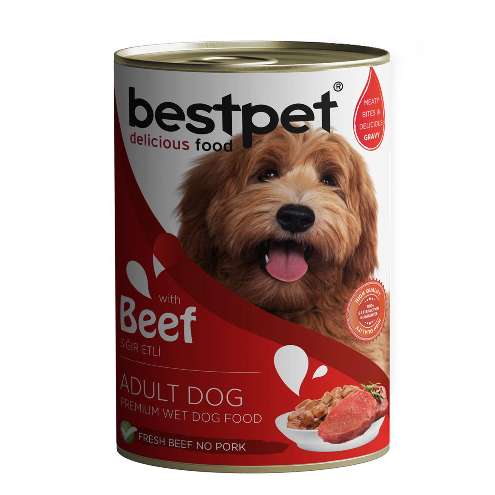 Bestpet Beef Adult Dog Canned Food is a complete and balanced wet food formulated specifically for adult dogs.