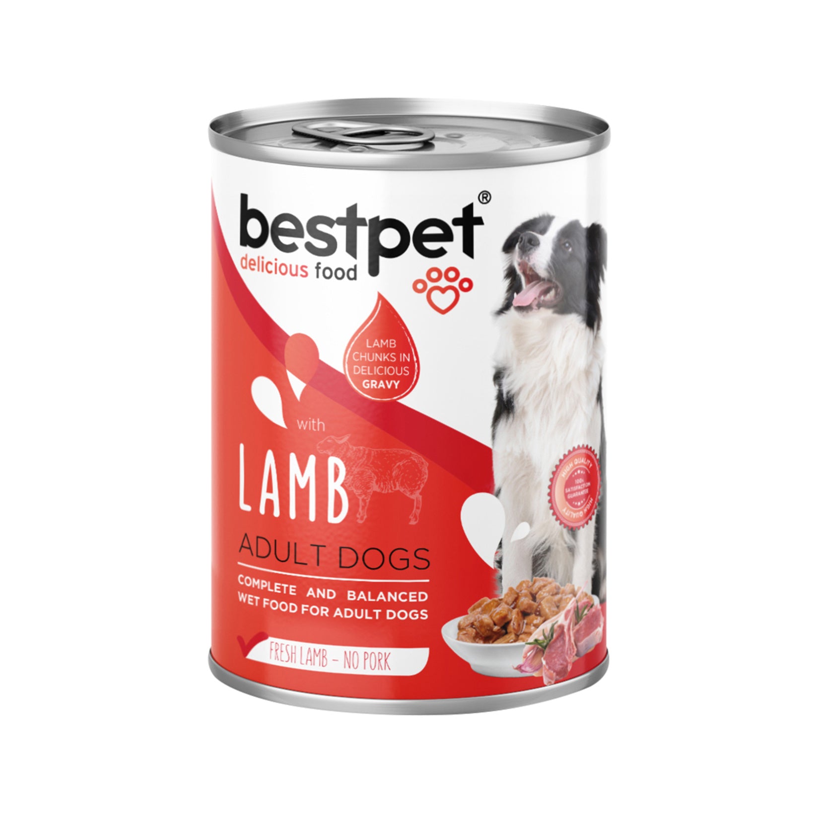 Bestpet Lamb Wet Dog Food is a complete and balanced canned meal specially formulated for adult dogs.