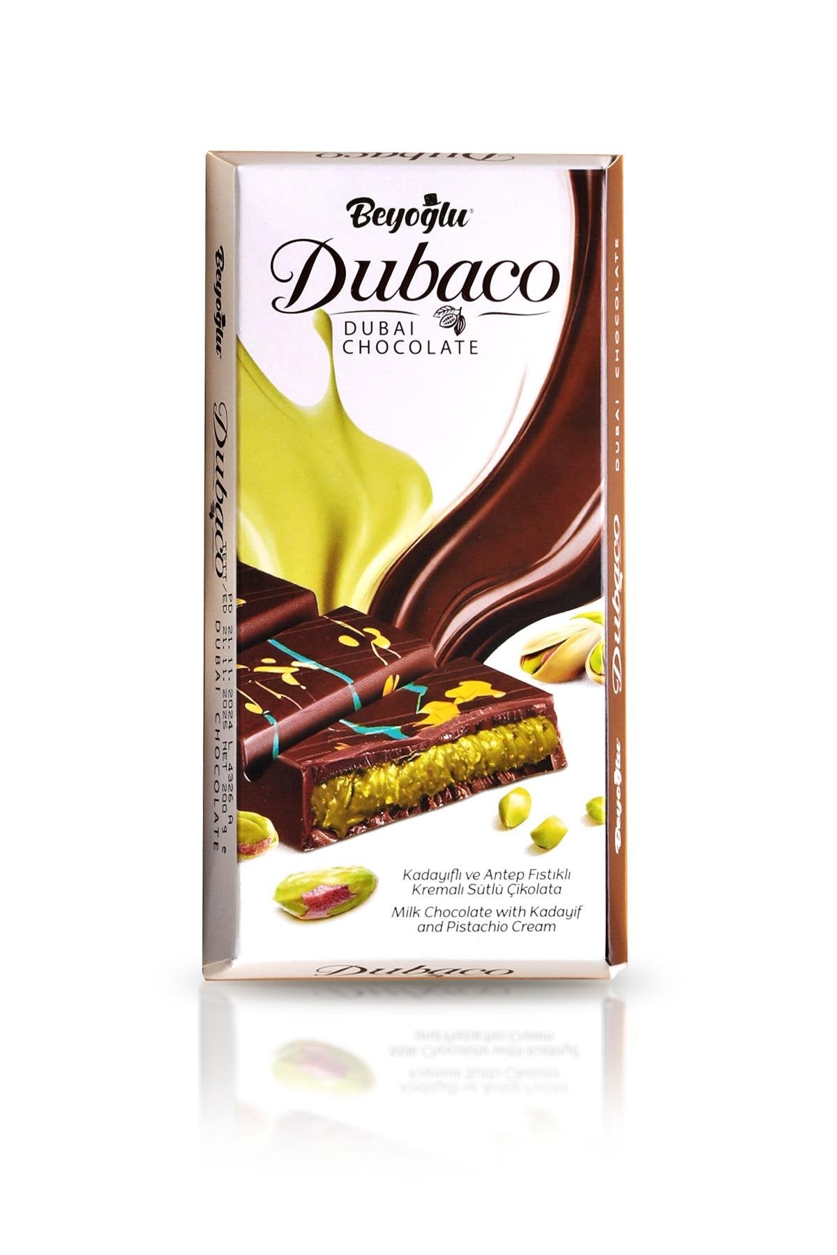 Beyoglu Dubaco Premium Dubai Chocolate 7 oz / 200 Gr x 36 pcs