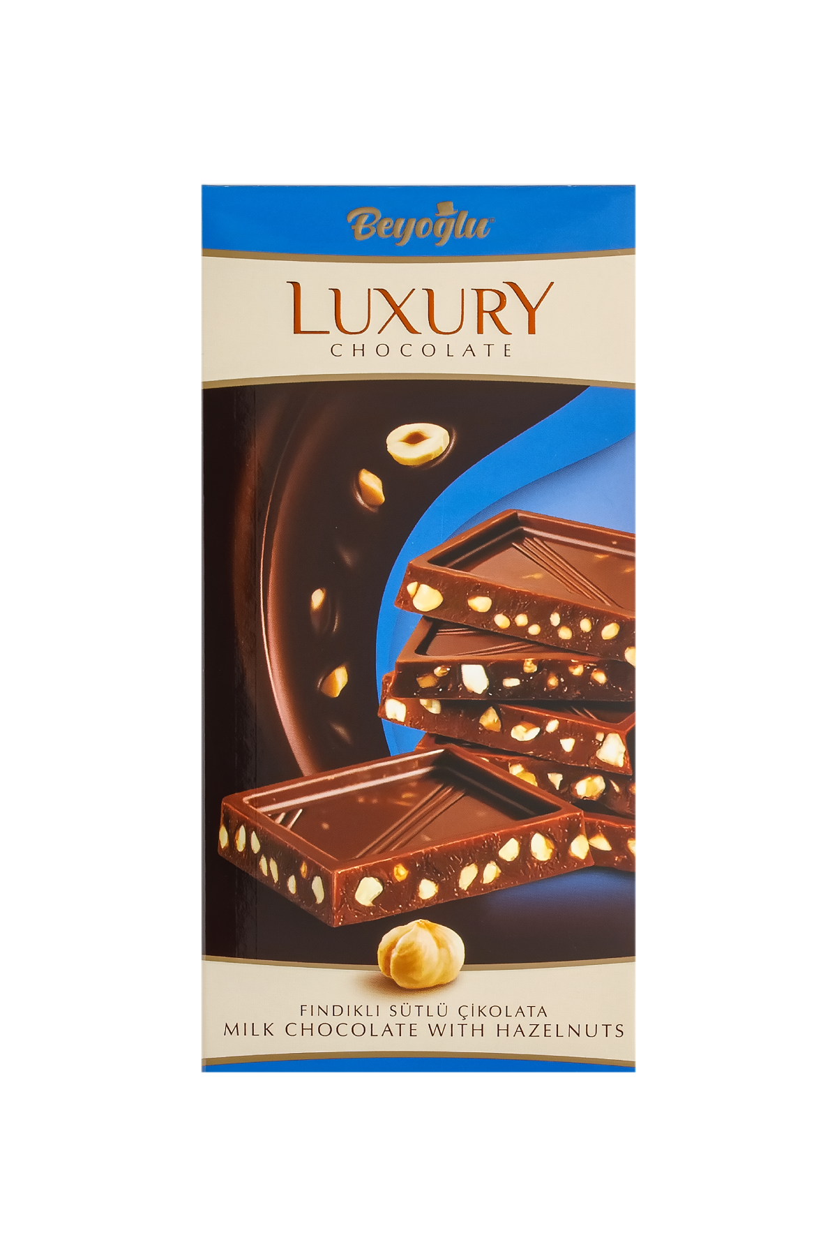 Beyoglu Luxury Hazelnut Tablet Chocolate brings together smooth milk chocolate and carefully selected hazelnuts for a rich, balanced flavor.