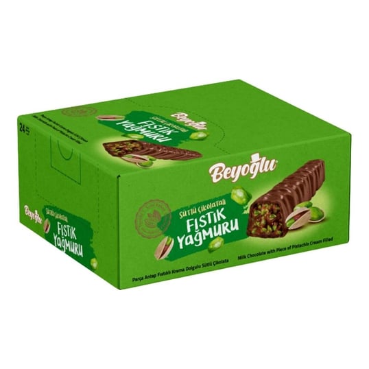 The package of Beyoglu Pistachio Rain that contains 24 pcs of Beyoglu Pistachio Rain 35 grams