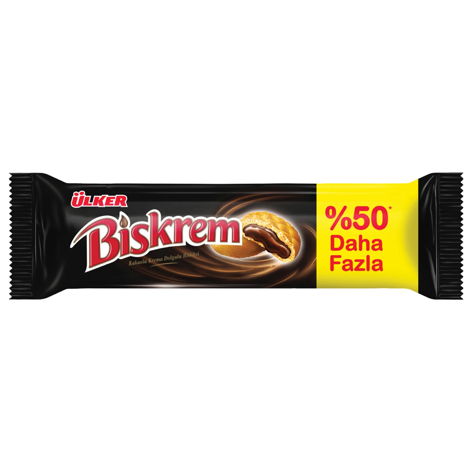 Biskrem Big Roll Biscuit is a delicious Turkish snack featuring a crispy outer layer filled with ric