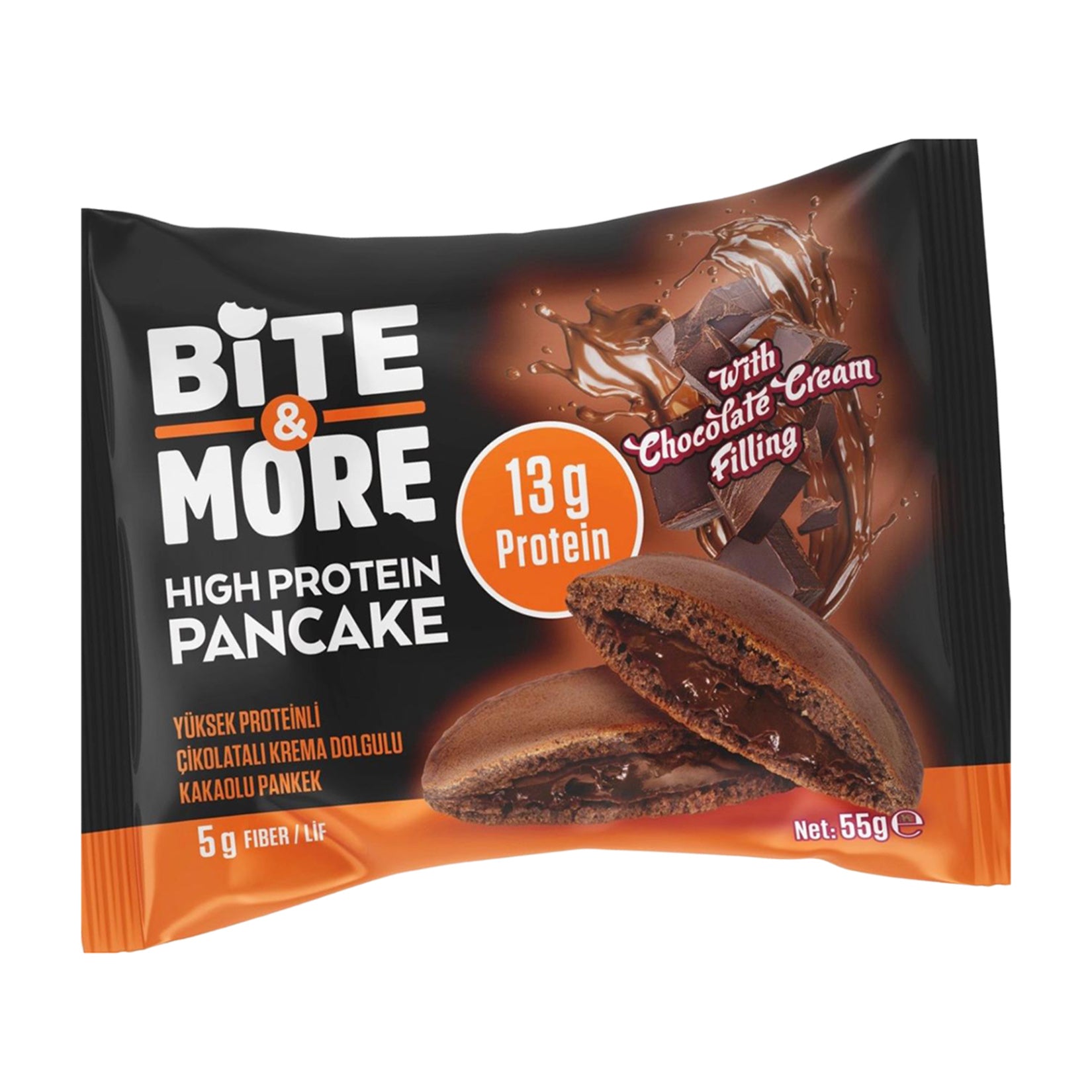 Bite & More Double Chocolate Protein Pancake is a delicious on-the-go snack made for those who want something sweet while keeping up with their protein intake.