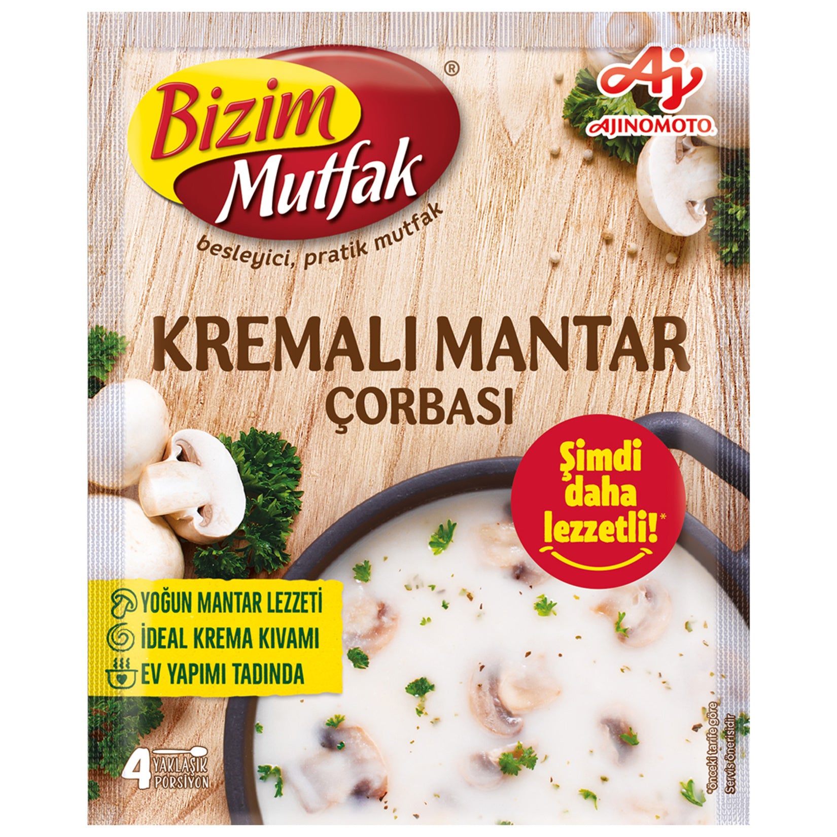 Enjoy the comforting taste of Bizim Creamy Mushroom Soup, a rich and smooth classic inspired by home-style recipes from Türkiye.