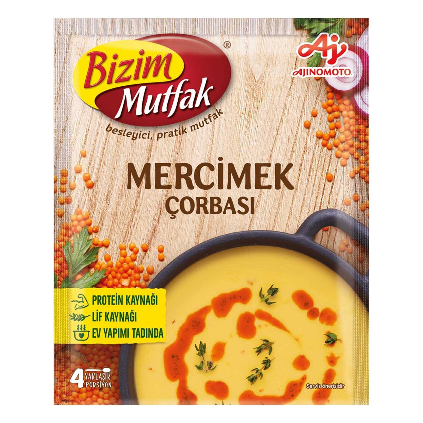 Bizim Lentil Soup brings the comforting taste of traditional Turkish red lentil soup straight to your kitchen in minutes.