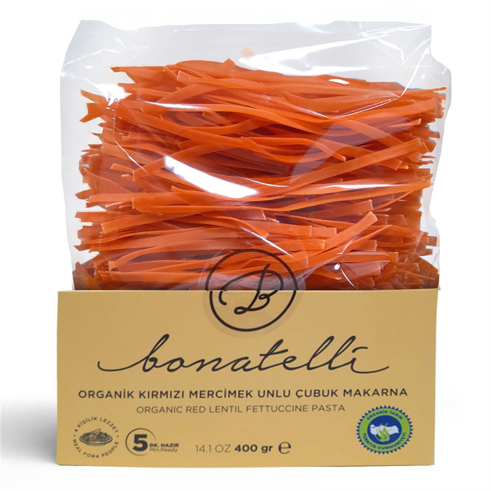 Bonatelli Organic Red Lentil Stick Pasta 14.1 oz (400 g) – Turcamart