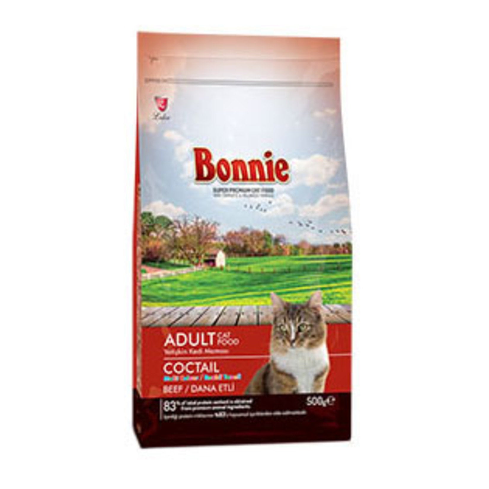 Bonnie Adult Dry Cat Food 500g is specially formulated to help meet the daily nutritional needs of adult cats.