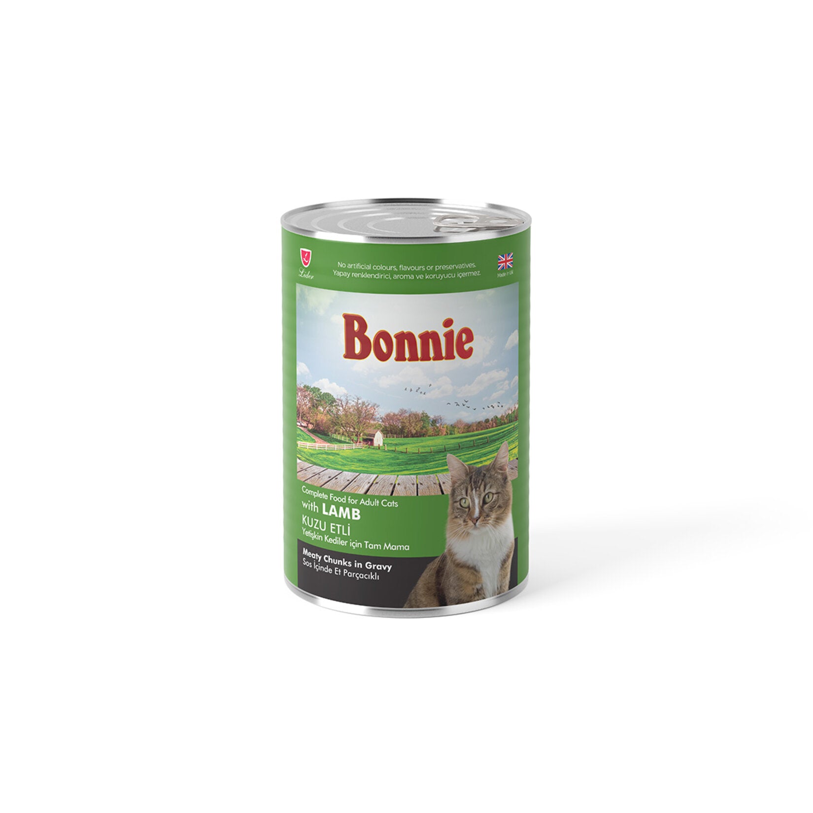 Bonnie Lamb Adult Cat Food 400 g is a complete and balanced wet food formulated for adult cats.