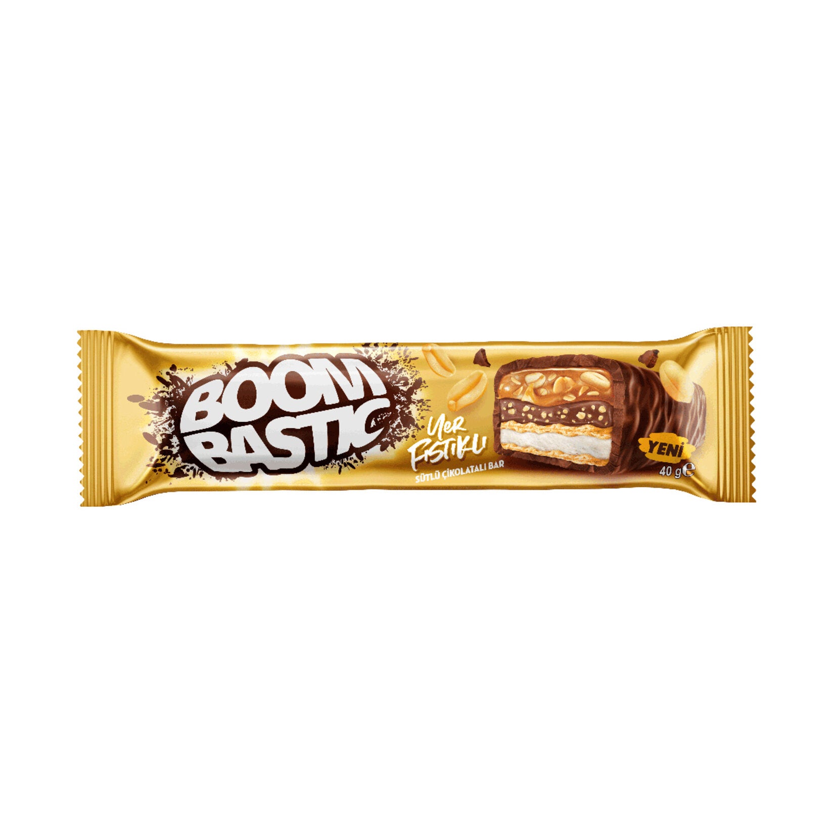 Boombastic Milk Chocolate Peanut Wafer Bar is a rich and satisfying treat that brings together layers of crispy wafer, creamy caramel, smooth milk chocolate, and peanut cream for a deliciously crunchy experience.