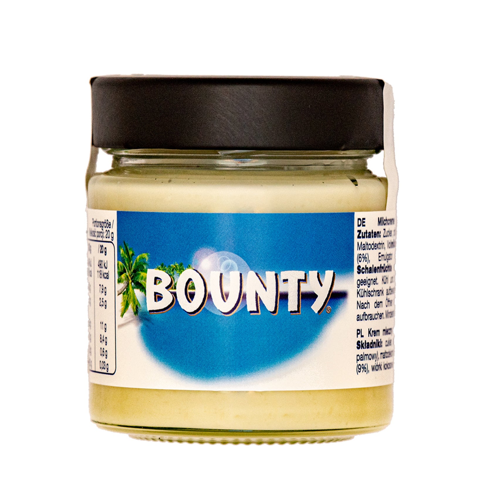 Bounty Coconut Cream Spread brings the iconic taste of Bounty chocolate bars into a smooth, creamy spreadable form.
