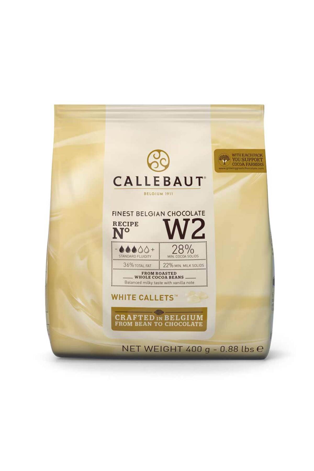 Callebaut White W2 Drop Chocolate is one of the most celebrated creations of the world-renowned Belgian chocolate brand, Callebaut.
