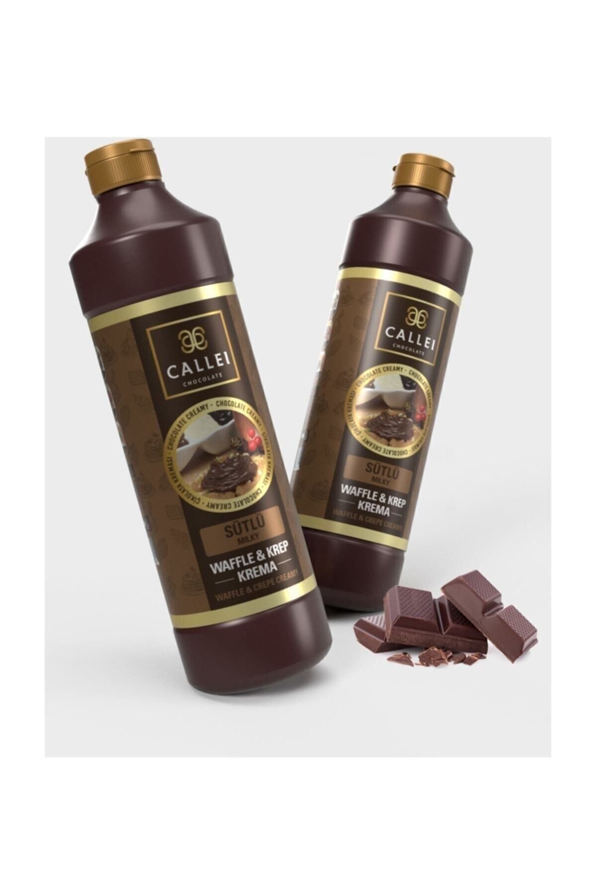 Callei Chocolate Milk Bottle Waffle Chocolate is a professional-style milk chocolate sauce designed to give your desserts a smooth, glossy finish and rich cocoa flavor.
