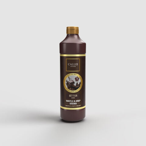Callei Bitter Waffle Sauce is a rich, smooth chocolate cream crafted with carefully selected milk, cocoa, nuts, quality oils, and beet sugar.