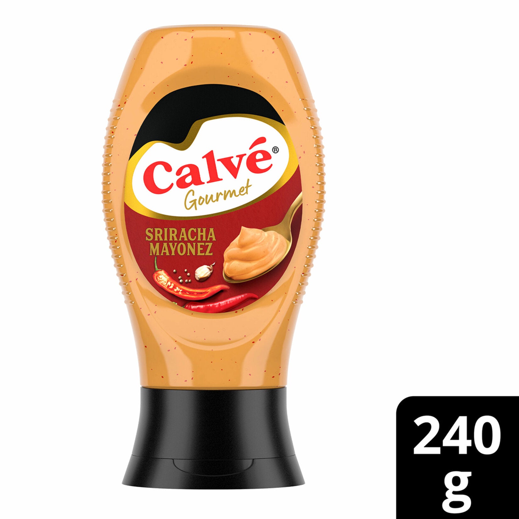 Calve Sriracha Mayonnaise brings together the creamy richness of classic mayo with the bold heat of sriracha-style chili peppers.