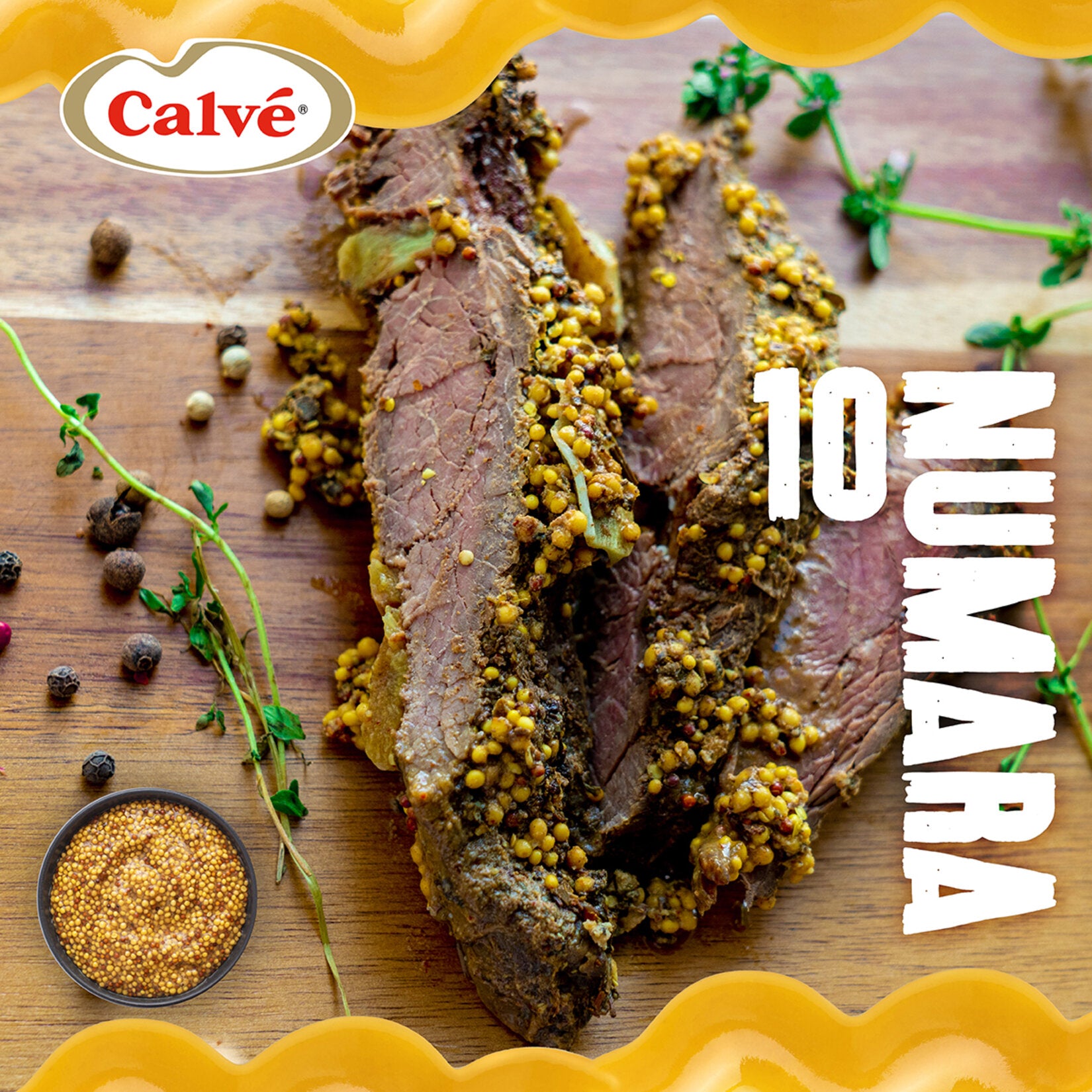 Calve Taneli Hardal brings bold, grainy mustard flavor to your table with its rich texture and balanced tang.