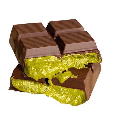 Open box of Carsibasi Handmade Dubai Chocolate 95 Grams revealing gourmet chocolate pieces