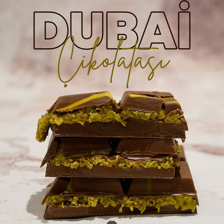 Close-up of rich texture and detail of Carsibasi Handmade Dubai Chocolate 90g