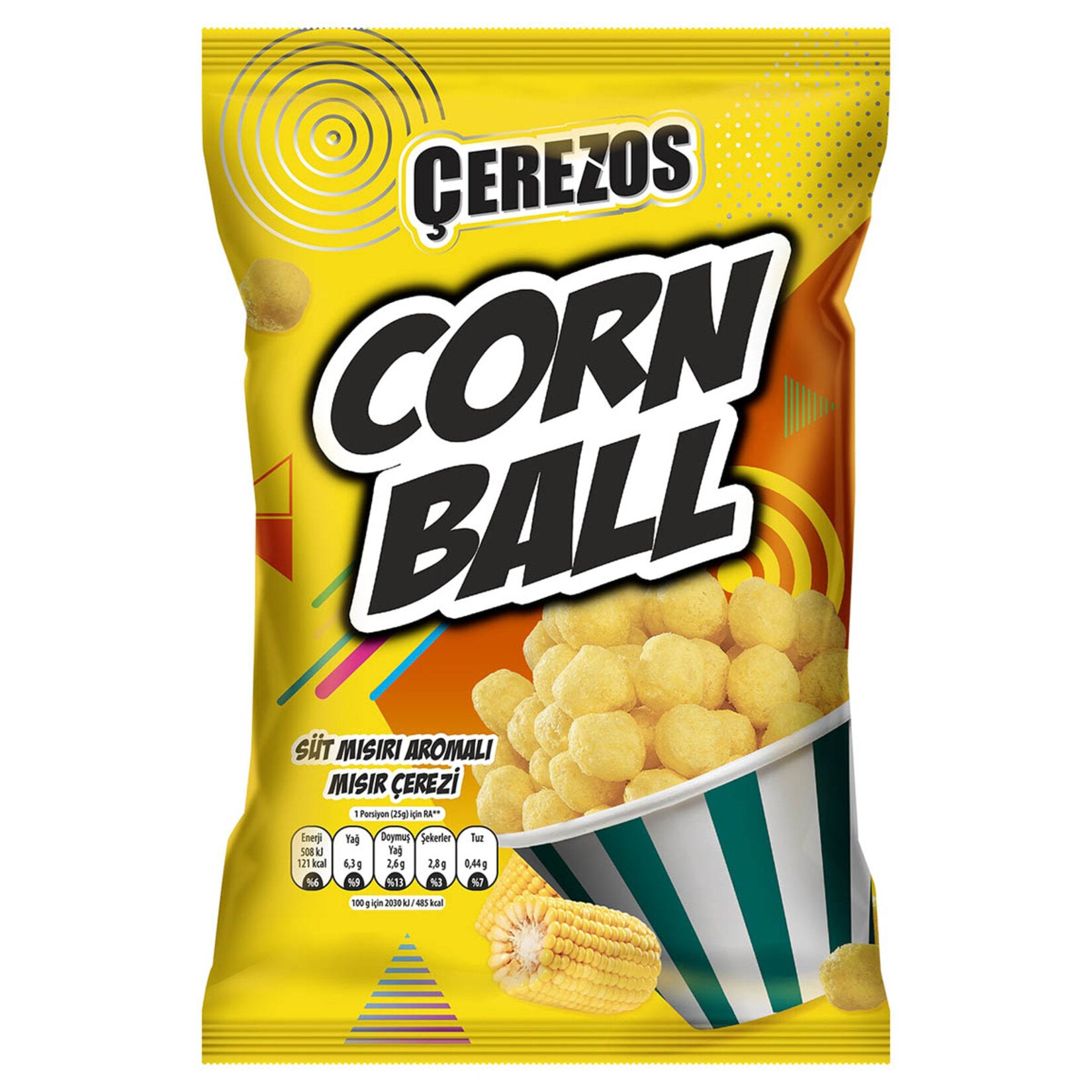 Cerezos Sweet Corn Flavored Corn Snack brings the irresistible taste of Türkiye’s favorite street-style sweet corn in a crunchy, savory bite.