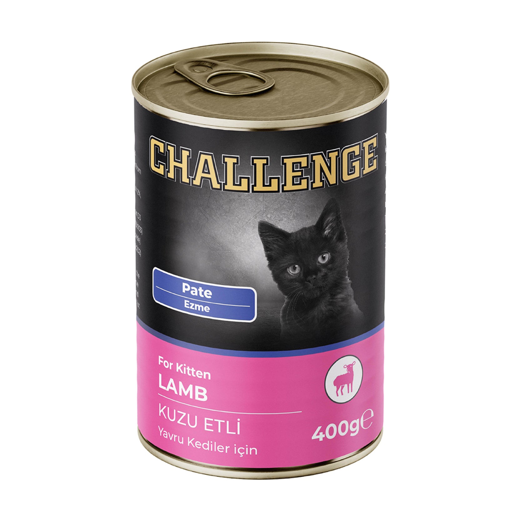 Challenge Lamb Pate Wet Kitten Food is a balanced canned meal formulated specifically for growing kittens.