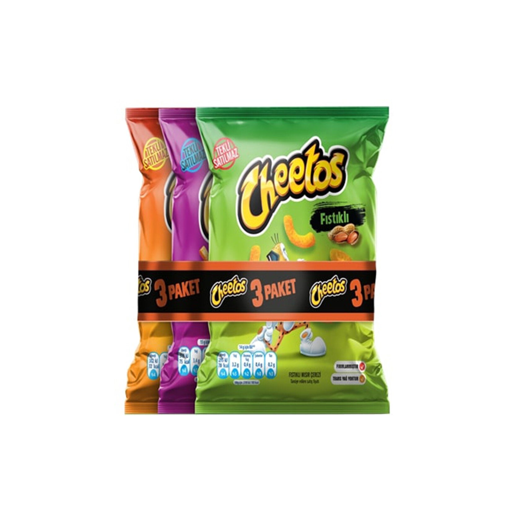 Enjoy a flavorful mix of Türkiye’s favorite **Cheetos corn snacks** in one convenient pack.