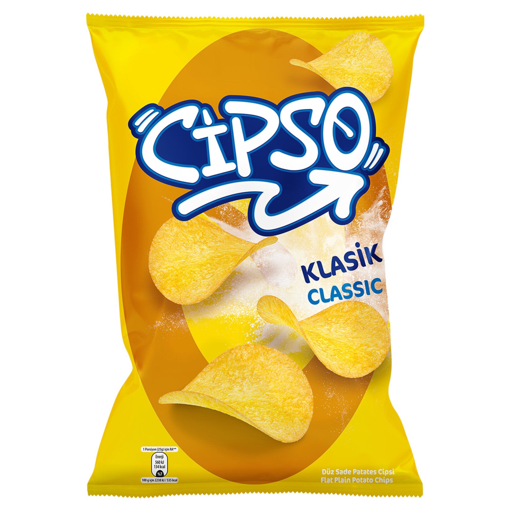 Enjoy the simple, satisfying crunch of Cipso Classic Plain Potato Chips, made from carefully selected potatoes and lightly seasoned with salt.