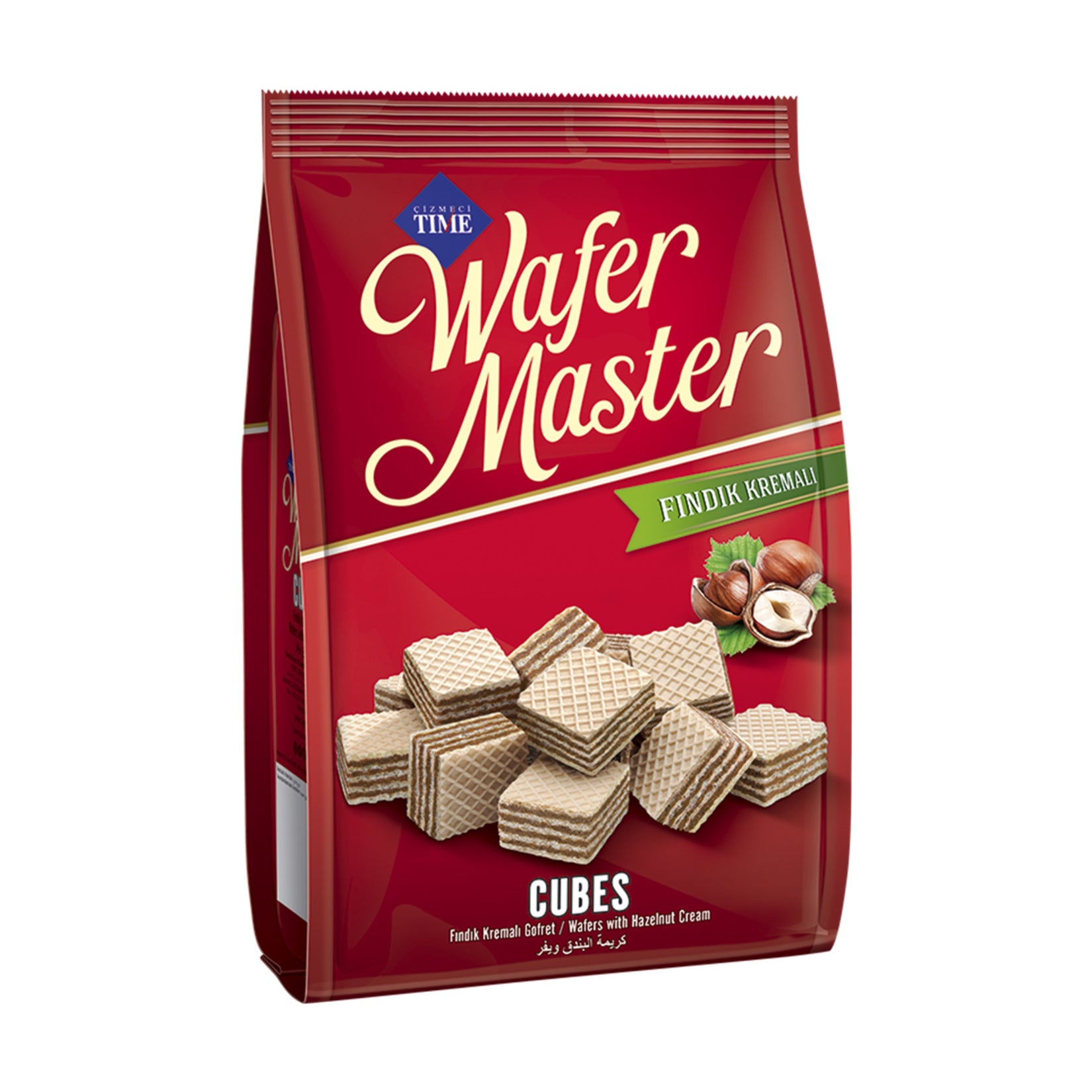 Enjoy the crispy layers and rich hazelnut flavor of Cizmeci Time Wafer Master Hazelnut Cream Wafer.