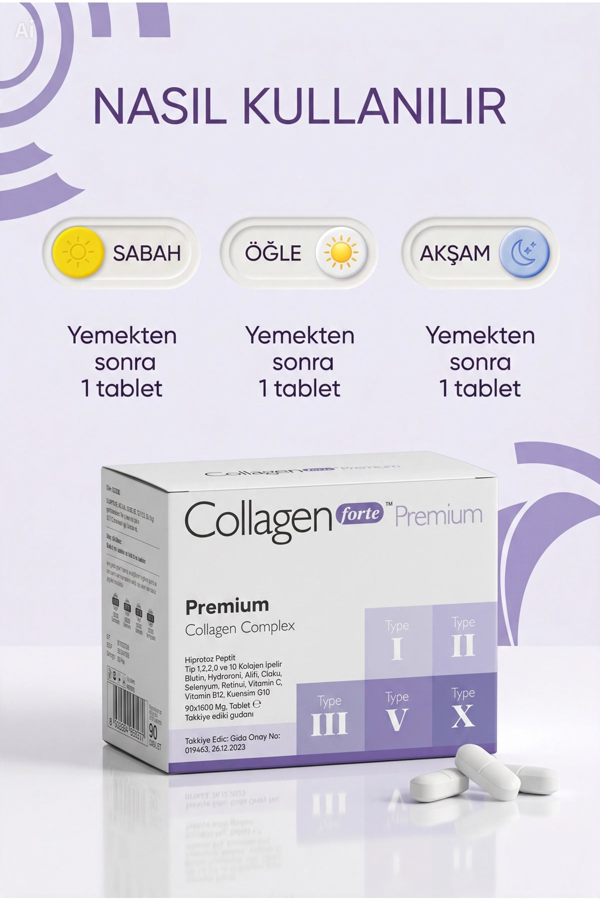 Collagen Forte Platinum 5 Type Collagen Tablet 90 Tablets is a comprehensive beauty and structural support formula designed to nourish skin, hair, nails, joints, and daily energy levels.