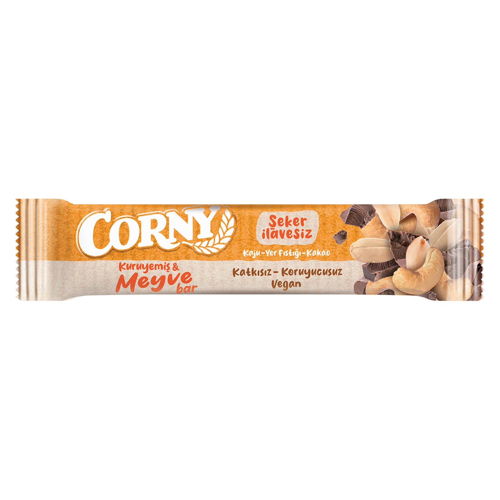 Enjoy a naturally sweet and satisfying snack with the Corny Fruit & Nut Bar Cashew Peanut Cacao.