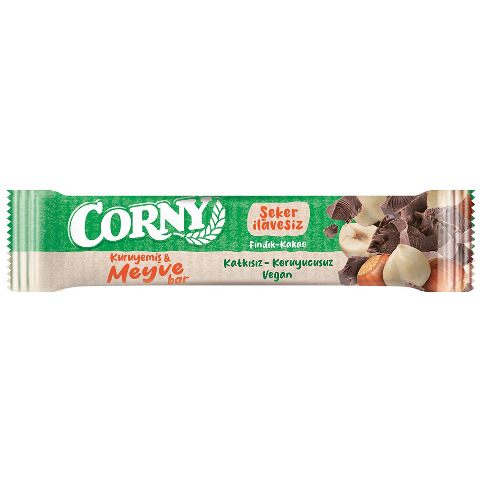 Enjoy a naturally sweet and satisfying snack with the Corny Fruit & Nut Bar Hazelnut Cacao.