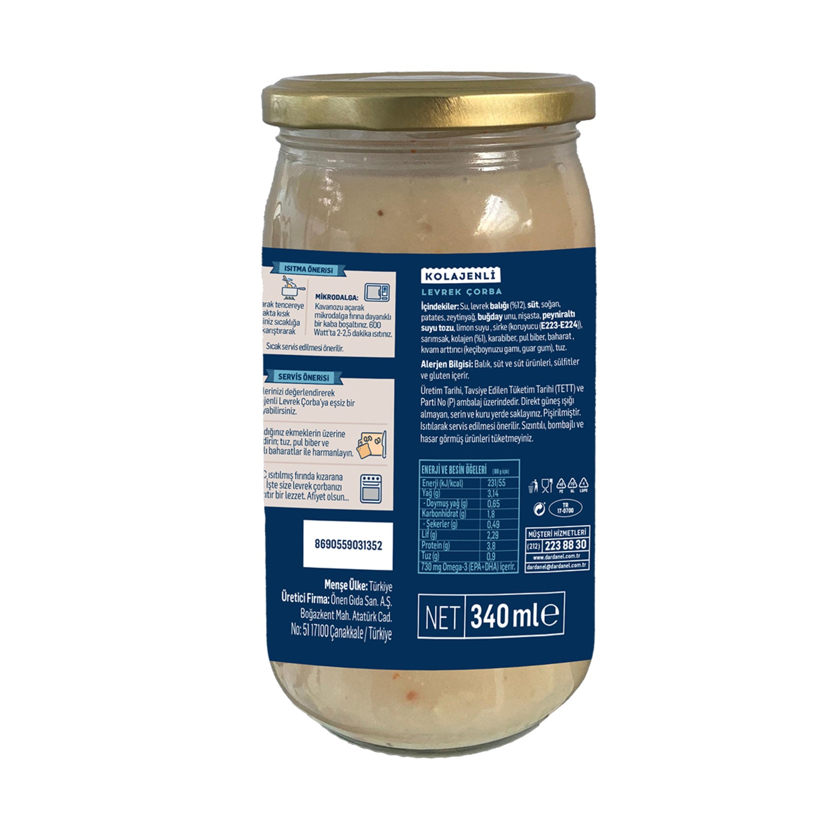 Dardanel Collagen Sea Bass Soup brings the comforting flavors of coastal Türkiye cuisine to your table in a convenient ready-to-enjoy format.