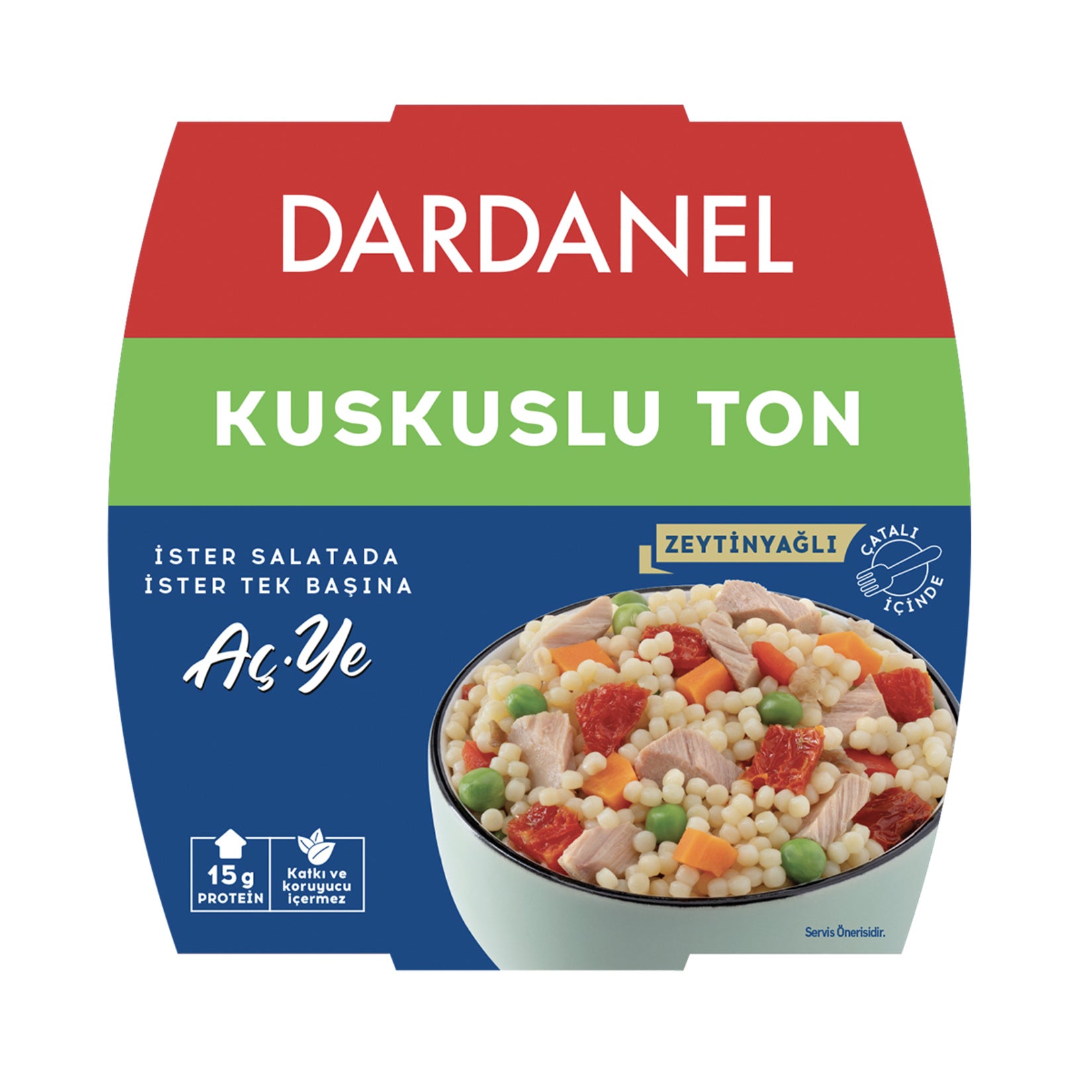 Dardanel Kuskuslu Ton Ac-Ye is a ready-to-eat tuna and couscous meal made for busy days when you need something quick, filling, and flavorful.