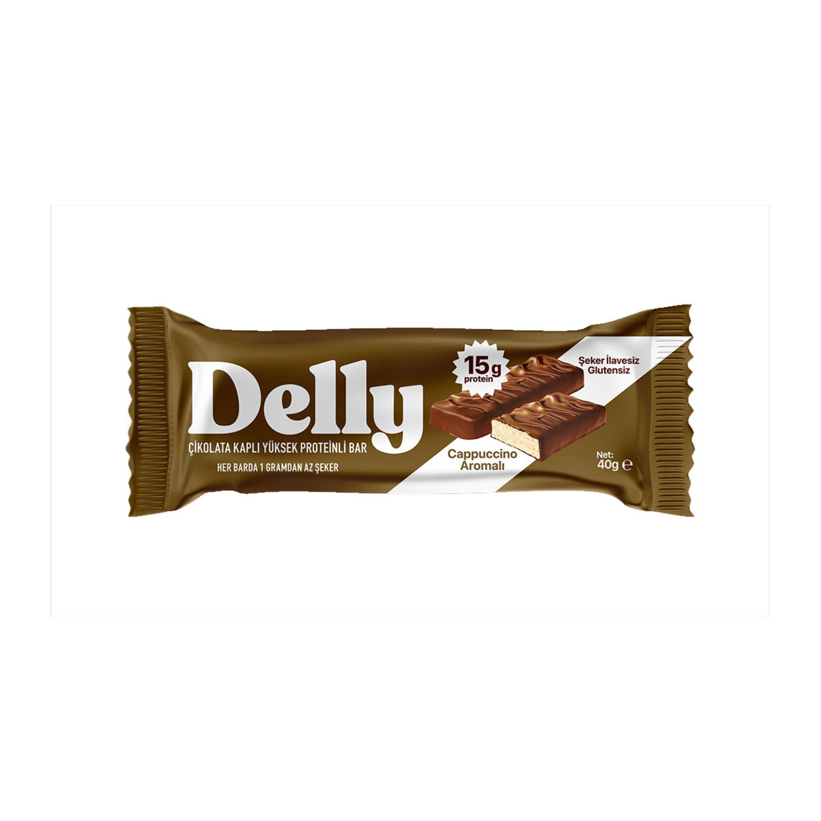 Delly Cappuccino Protein Bar is your go-to snack for a satisfying boost of energy and flavor.