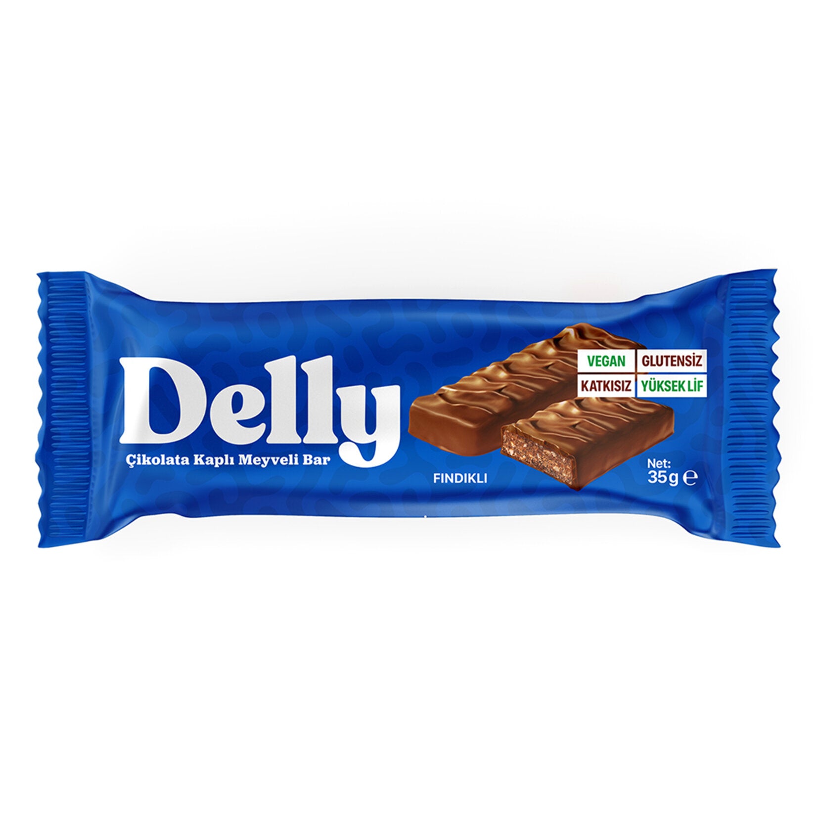 Delly Chocolate Covered Hazelnut Fruit Bar brings together the rich taste of hazelnuts, natural dates, and dark chocolate in a satisfying, guilt-free snack.