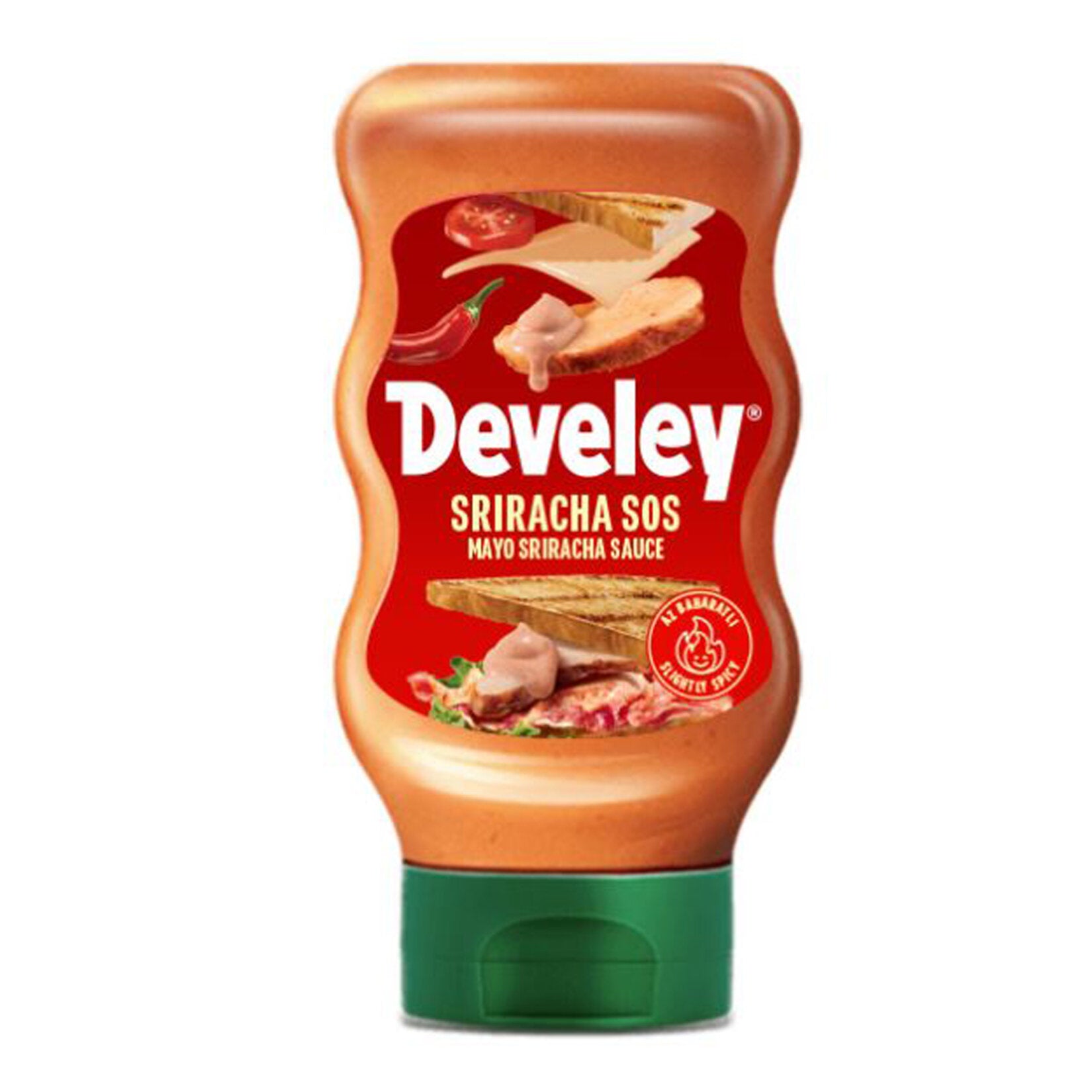 Add a bold twist to your favorite meals with Develey Sriracha Mayonnaise Sauce.
