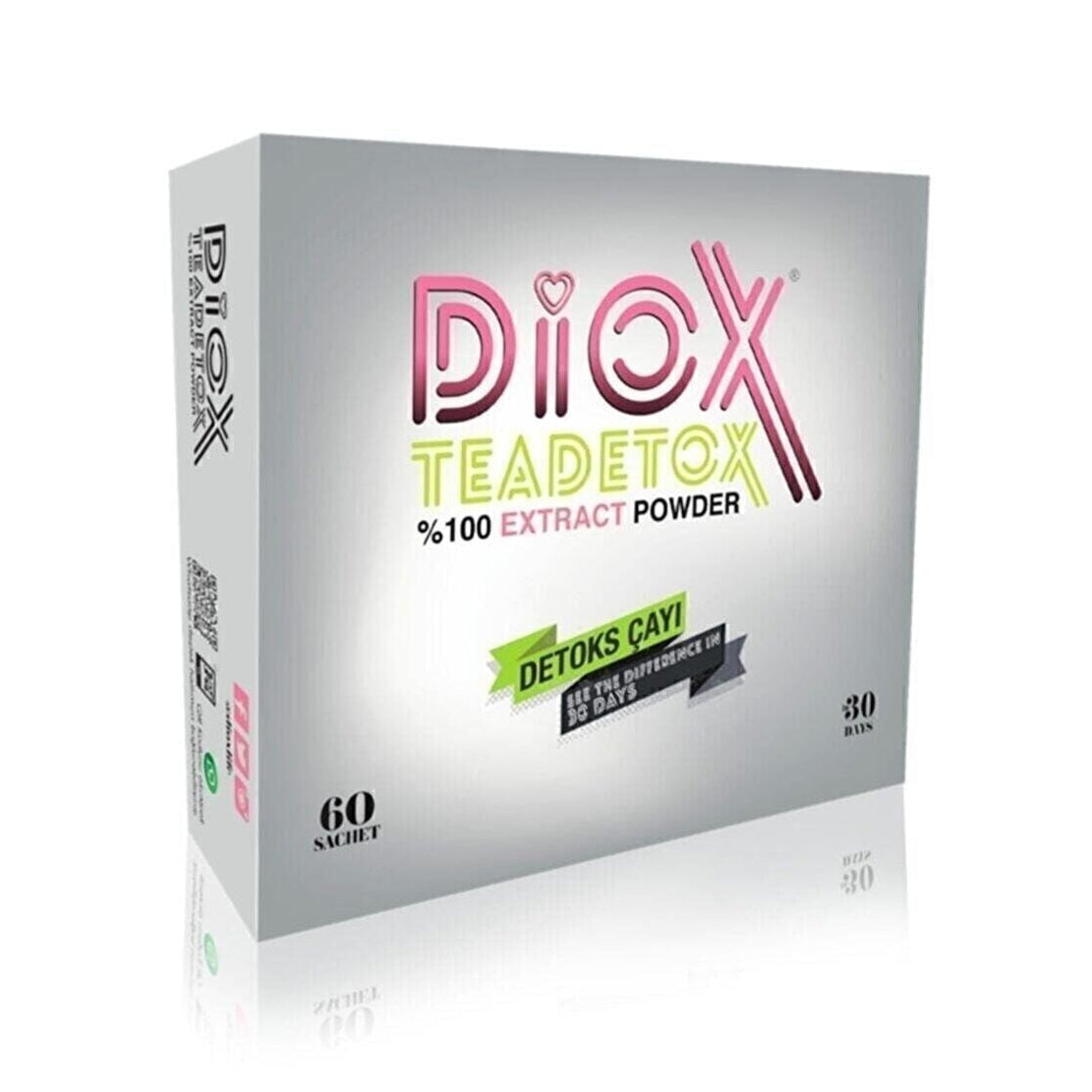 Keep your routine simple with Dioxtea Diox Tea Detox Tea in a convenient 60-count, 1-month pack.
