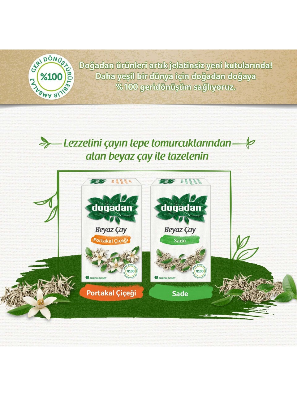 Doğadan White Tea Orange Blossom 18 Pack 30G